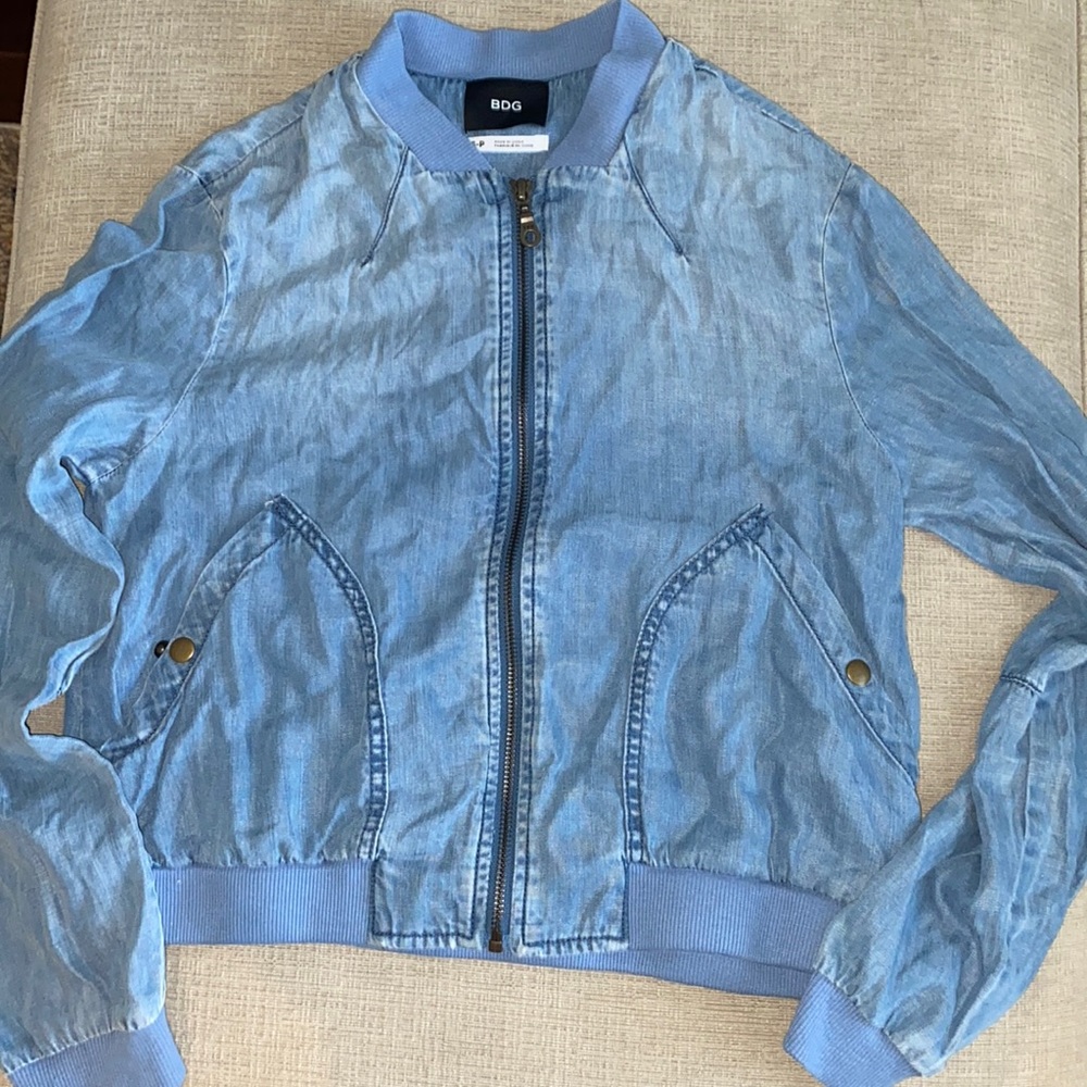 BDG denim zip up